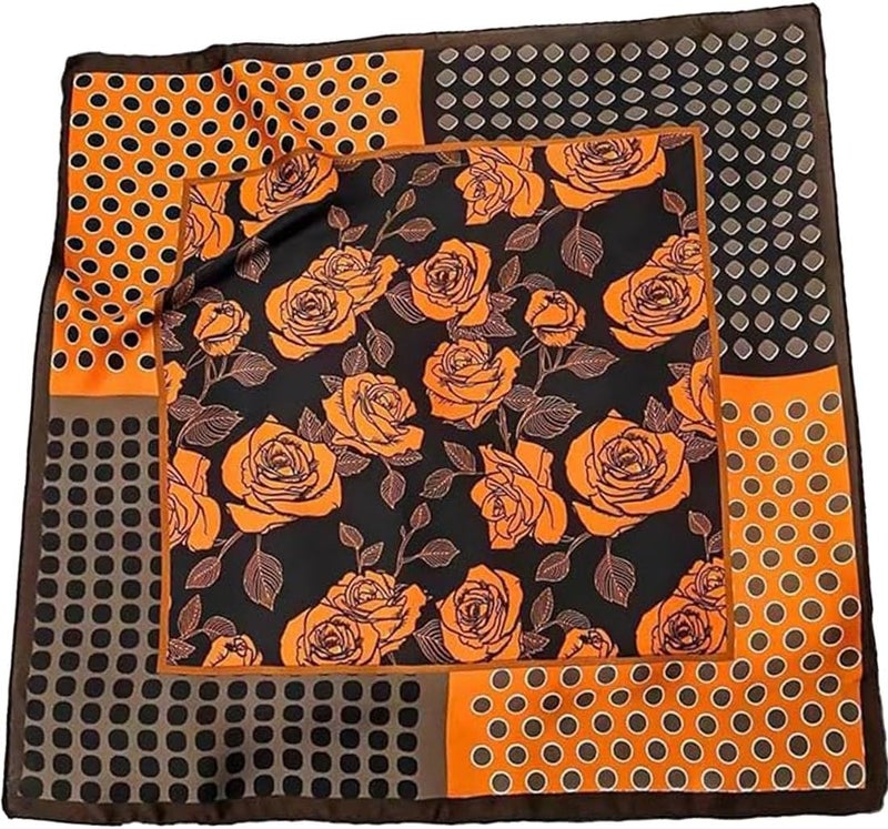 27.5" Silk Like Head Scarf For Women, Satin Hair Scarfs Large Square Scarves